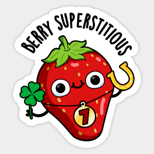 Berry Superstitious Cute Fruit Pun Sticker